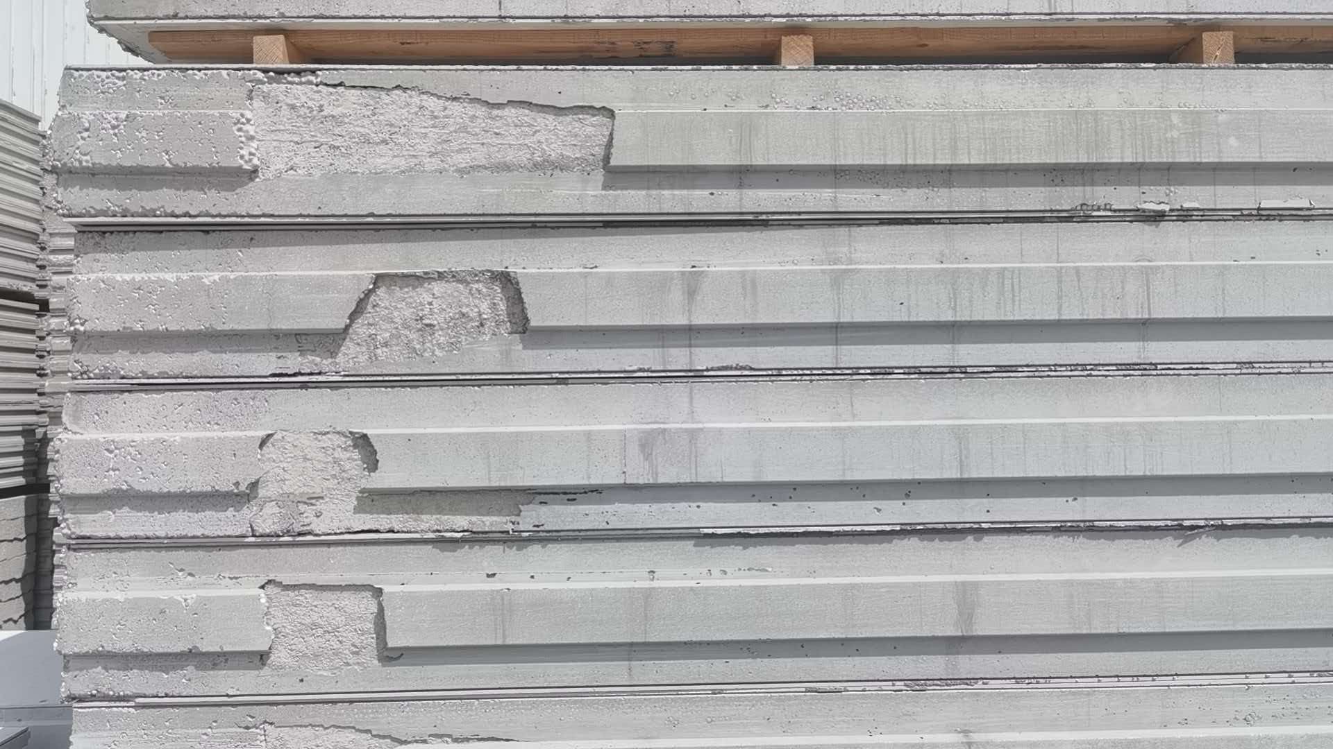 Finished composite wall panel storage yard